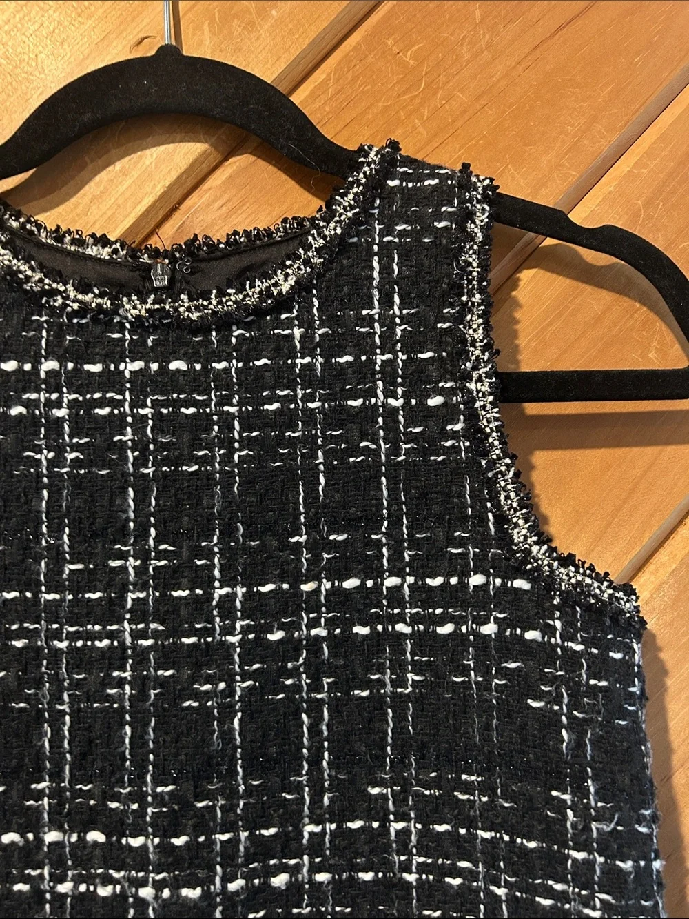 Ivy Greis little girls Black & white Tweed embellished hem dress size 6